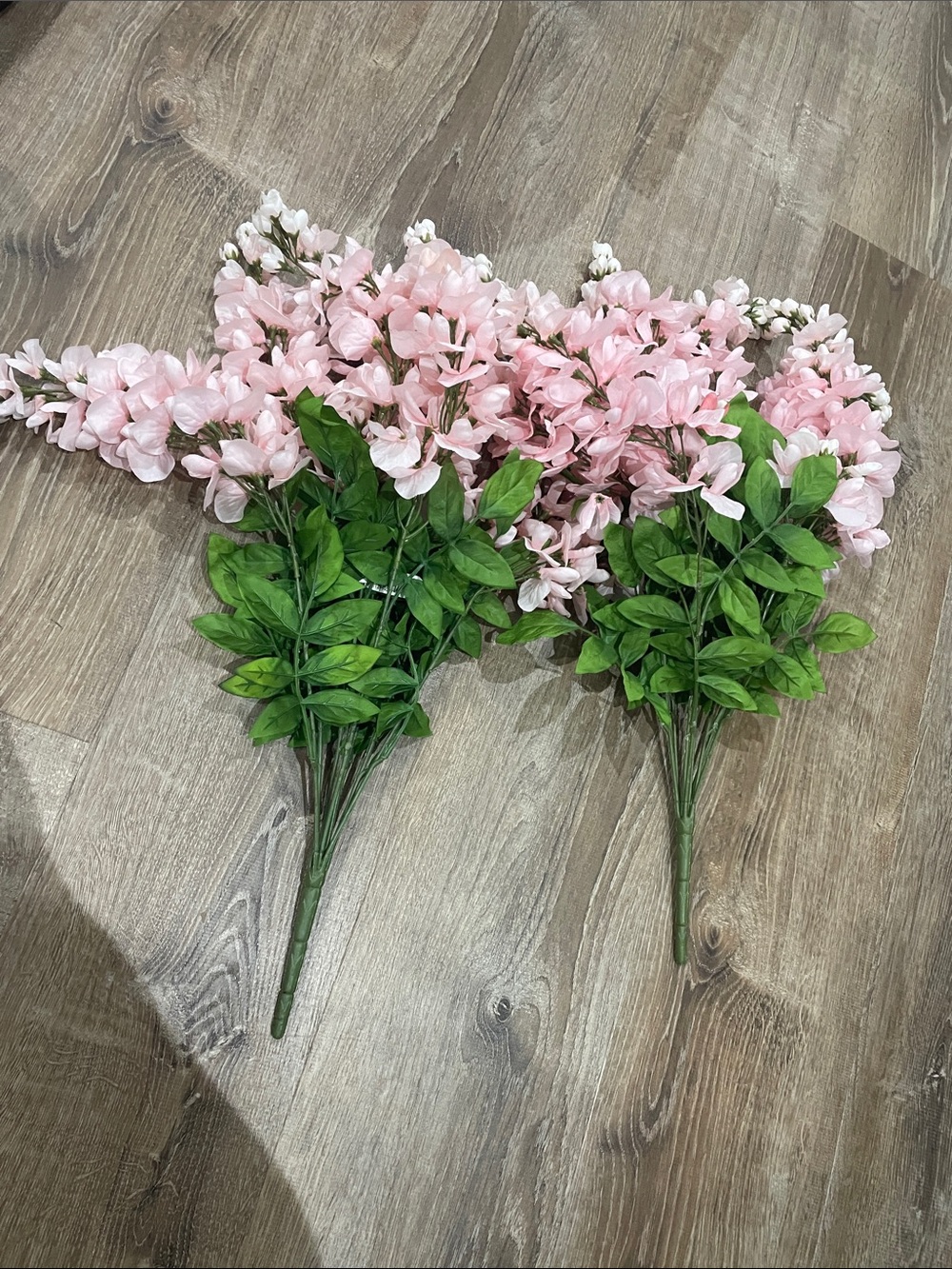 Soft Pink Faux Floral Spray Bouquet - Set of 2